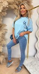 LA OVERSIZED BASIC TEE 7229 BLUE