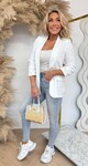 MUSTHAVE CROPPED MOUW BLAZER WHITE MUSTHAVE CROPPED MOUW BLAZER WHITE