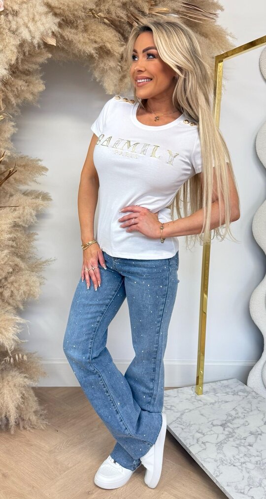 BAIMILY BUTTON TEE 6517 OFF WHITE