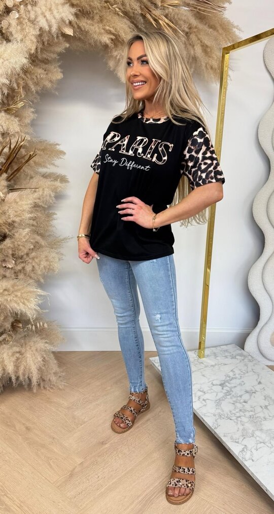 PARIS STAY DIFFERENT SHIRT 7023 BLACK
