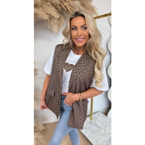 GUC INSPIRED GILET TAUPE GUC INSPIRED GILET TAUPE