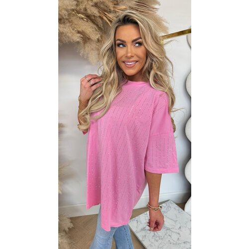GLITTER OVERSIZED SHIRT 6175 PINK GLITTER OVERSIZED SHIRT 6175 PINK