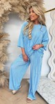 FELINE SHINY PLISSE SET ICEBLUE