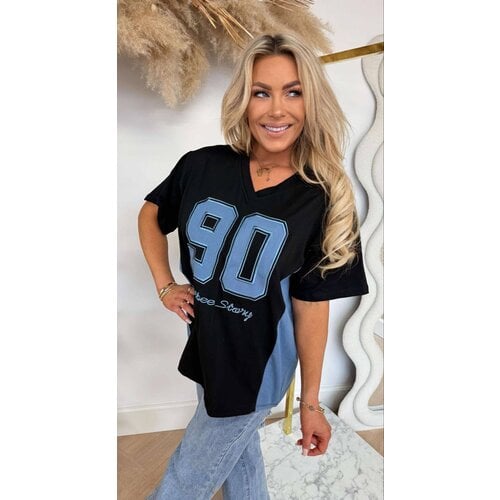90 DENIM TEKST TEE 7335 BLACK 90 DENIM TEKST TEE 7335 BLACK