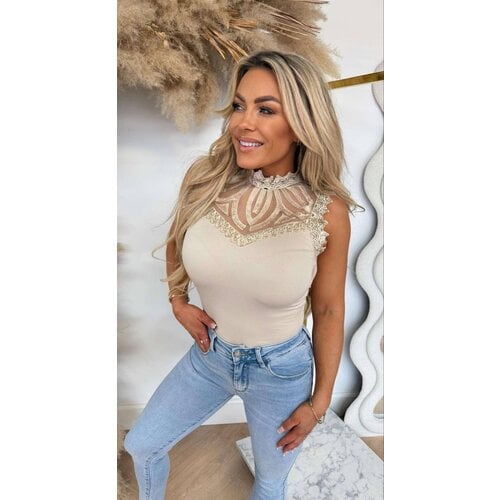SWEETY LACE TOP H061 BEIGE SWEETY LACE TOP H061 BEIGE
