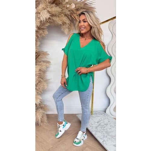 OPEN SHOULDER STRIK TOP APPLEGREEN OPEN SHOULDER STRIK TOP APPLEGREEN