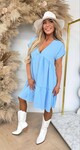 BOHO BASIC DRESS ICEBLUE