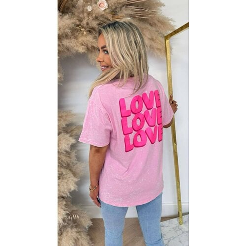 LOVE LOVE LOVE SHIRT 321 PINK LOVE LOVE LOVE SHIRT 321 PINK