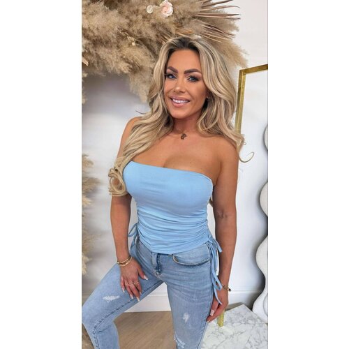 STRAPLESS TOUWTJES TOP ICEBLUE STRAPLESS TOUWTJES TOP ICEBLUE