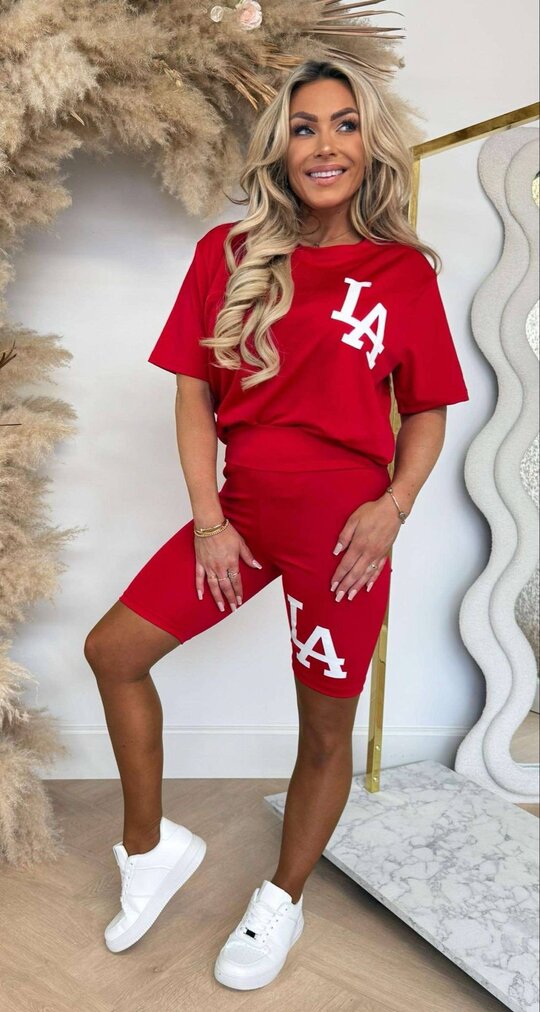 LA BIKER SET 592 RED