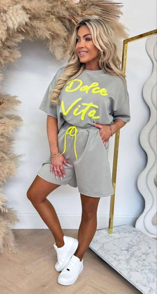 DOLCE VITA SET BEIGE/YELLOW