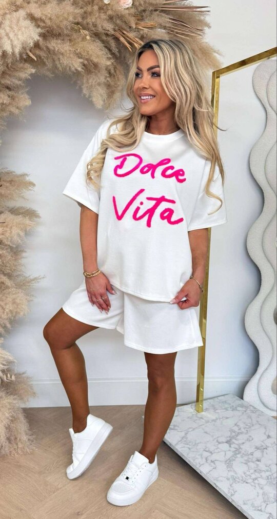 DOLCE VITA SET OFFWHITE/PINK