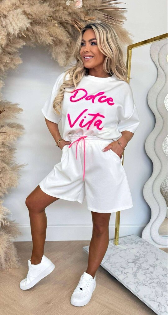 DOLCE VITA SET OFFWHITE/PINK