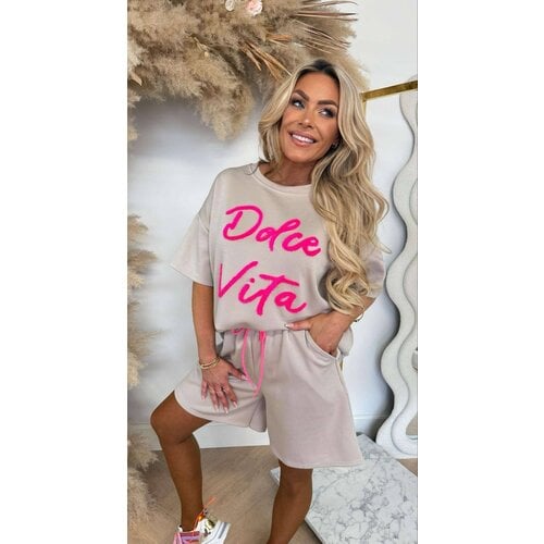 DOLCE VITA SET BEIGE/PINK DOLCE VITA SET BEIGE/PINK