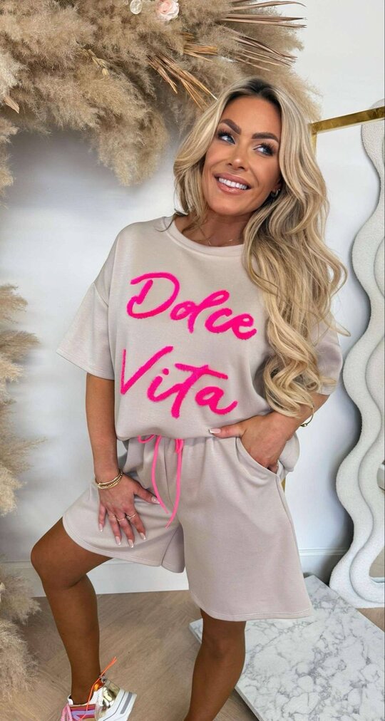 DOLCE VITA SET BEIGE/PINK