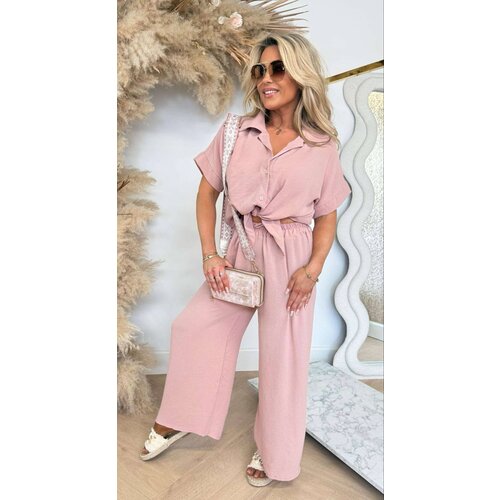SUMMER VIBE SET BLOUSE+PANTS PINK SUMMER VIBE SET BLOUSE+PANTS PINK