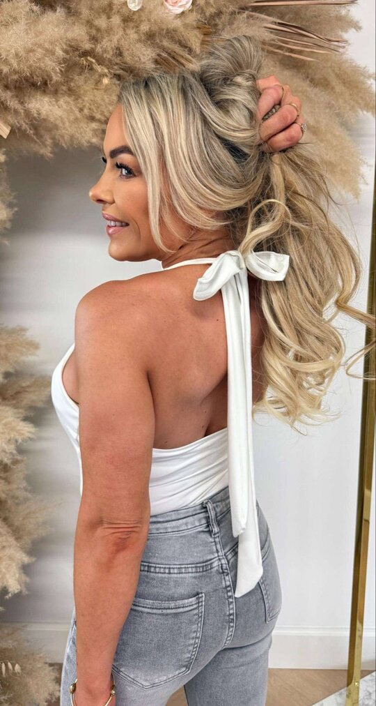 HALTER BASIC TOP OFFWHITE