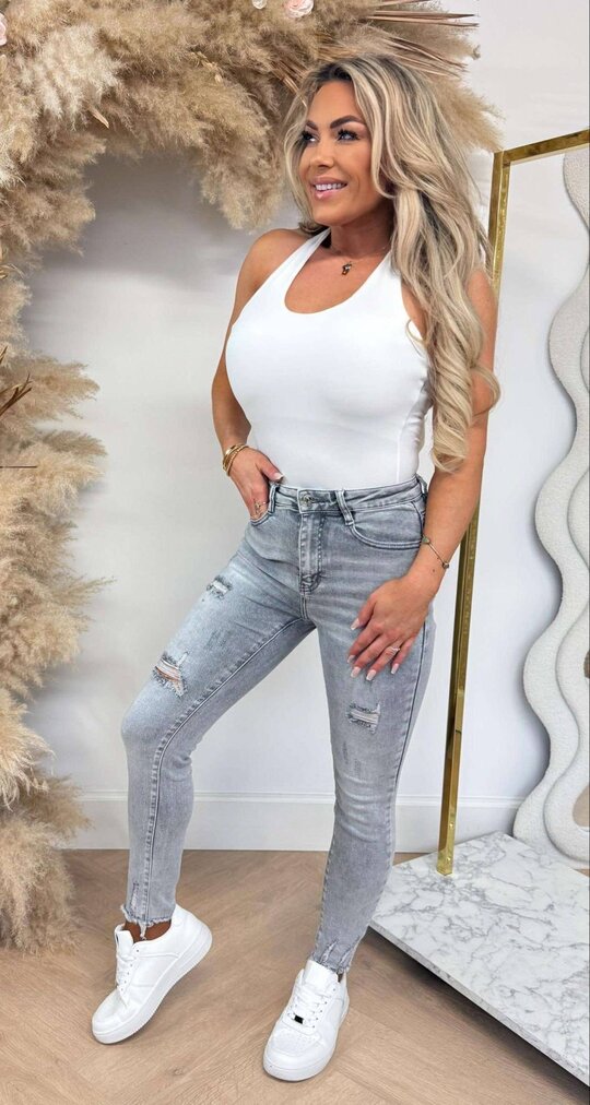 HALTER BASIC TOP OFFWHITE