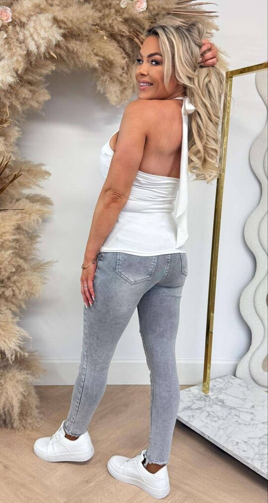 HALTER BASIC TOP OFFWHITE