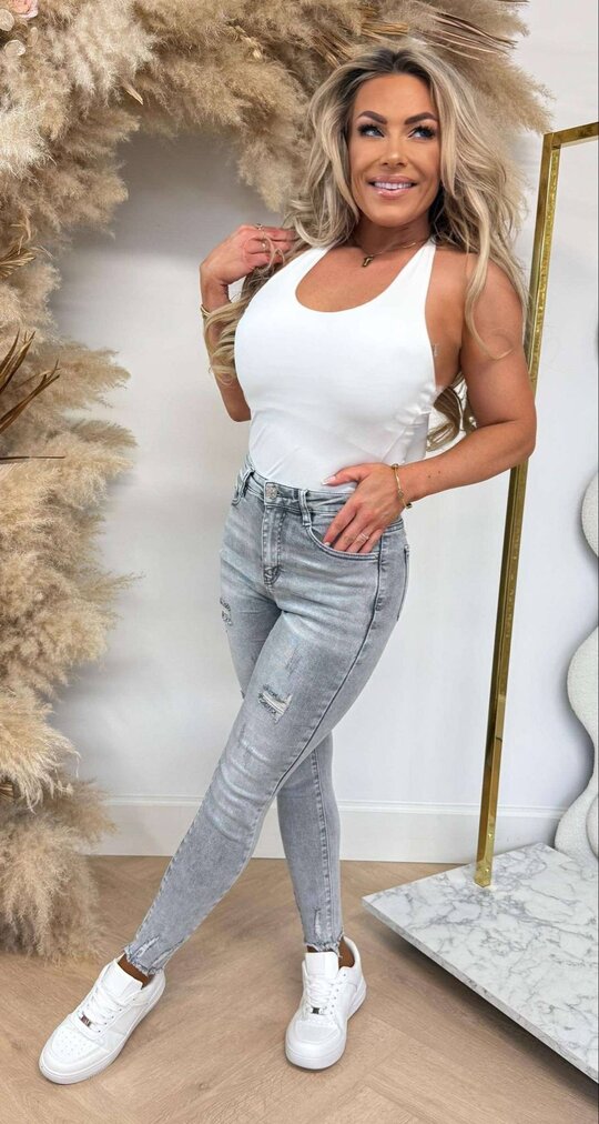 HALTER BASIC TOP OFFWHITE