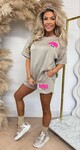 SOHO NEW YORK SET DARKBEIGE/PINK