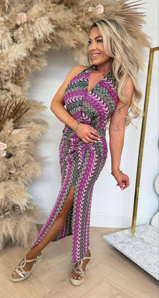 MISSONI HALTER DRESS PURPLE