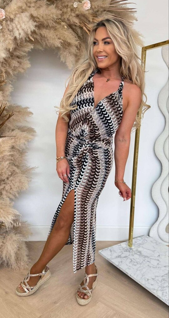 MISSONI HALTER DRESS BLACK