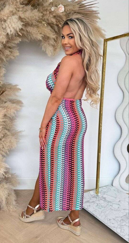 MISSONI HALTER DRESS PINK