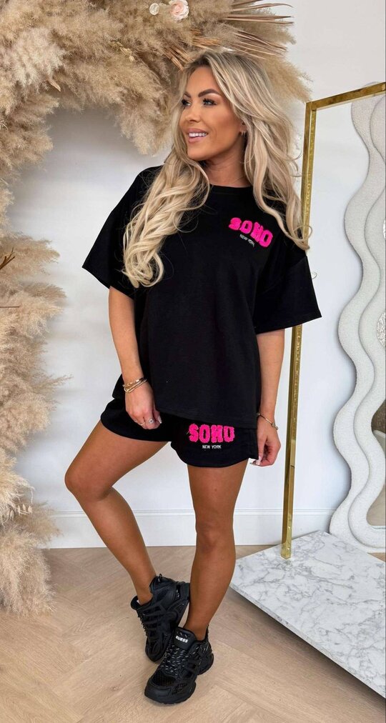 SOHO NEW YORK SET BLACK/PINK
