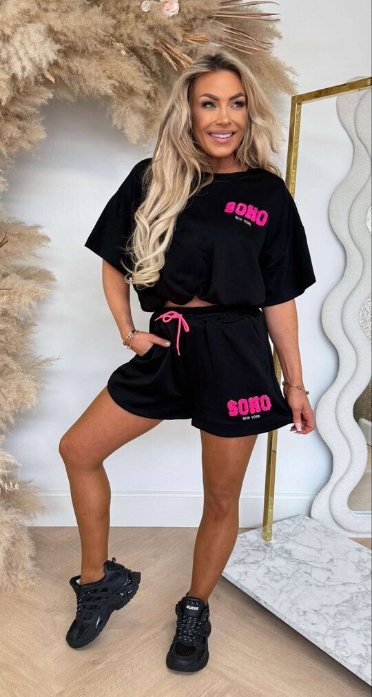 SOHO NEW YORK SET BLACK/PINK