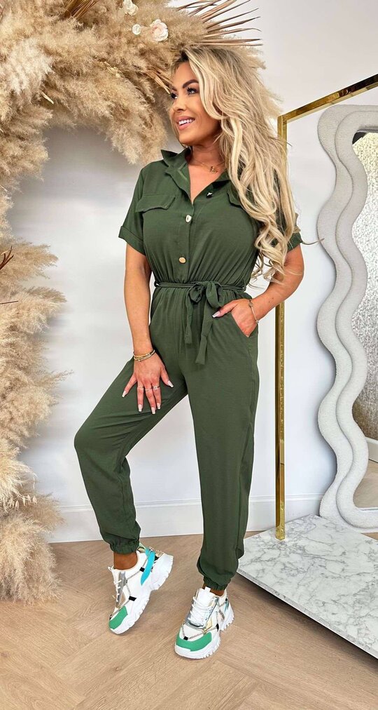 BUTTON JUMPER ARMYGREEN