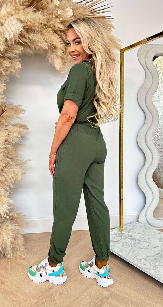 BUTTON JUMPER ARMYGREEN