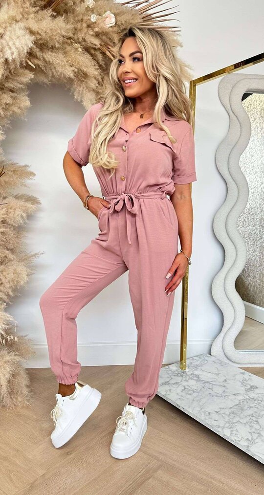 BUTTON JUMPER OLDPINK