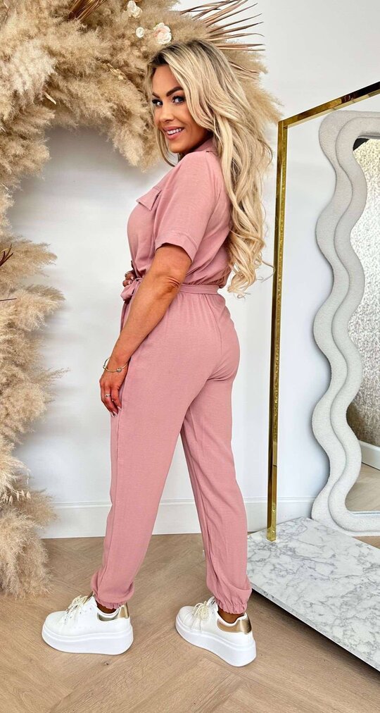 BUTTON JUMPER OLDPINK