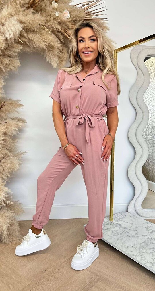BUTTON JUMPER OLDPINK