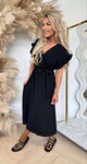 NOELIA RUFFLE DRESS LONG BLACK