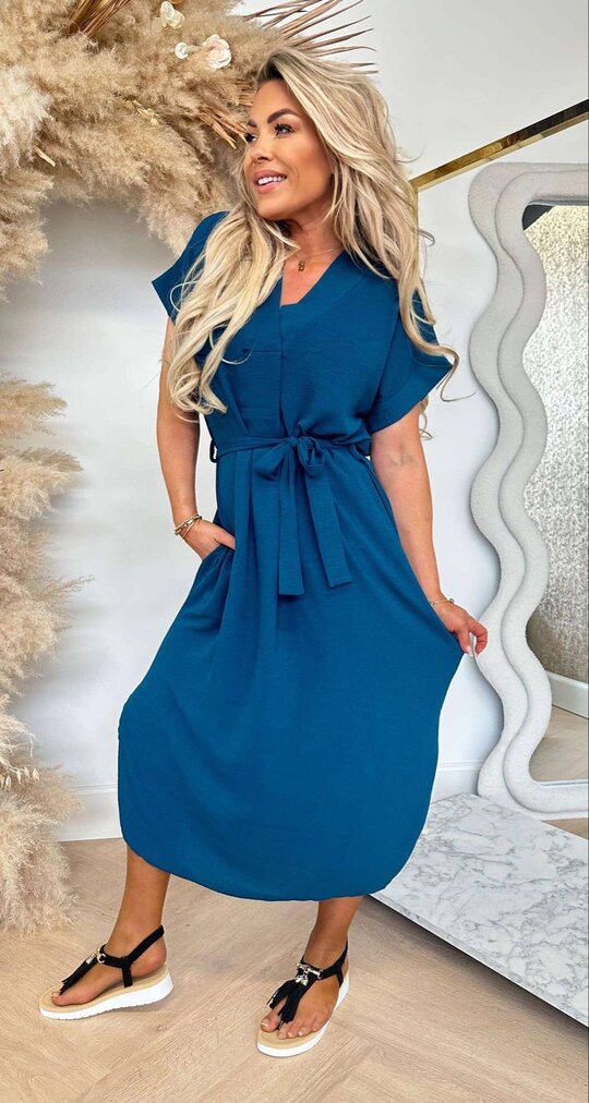 LEONIE V LUS DRESS DARKBLUE