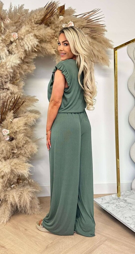RUFFLE 2 PIECE SET GREEN