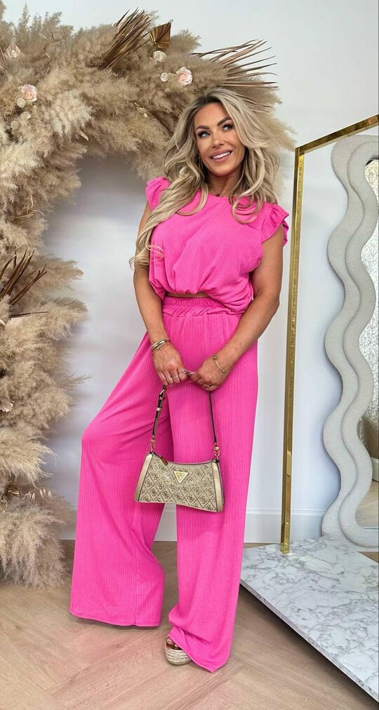 RUFFLE 2 PIECE SET PINK