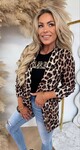 BESTSELLER LEOPARD BLAZER BEIGE/BLACK