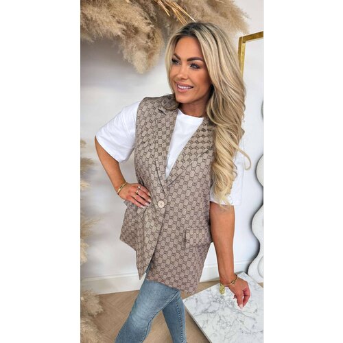 GUC INSPIRED GILET BEIGE GUC INSPIRED GILET BEIGE