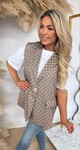 GUC INSPIRED GILET BEIGE