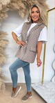 GUC INSPIRED GILET BEIGE