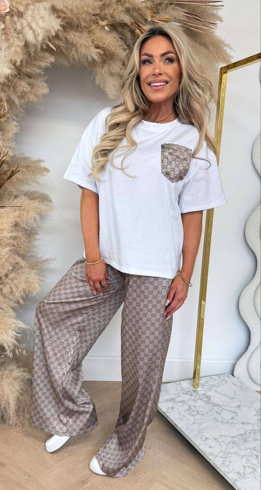 INSPIRED SET T-SHIRT + PANTS WHITE