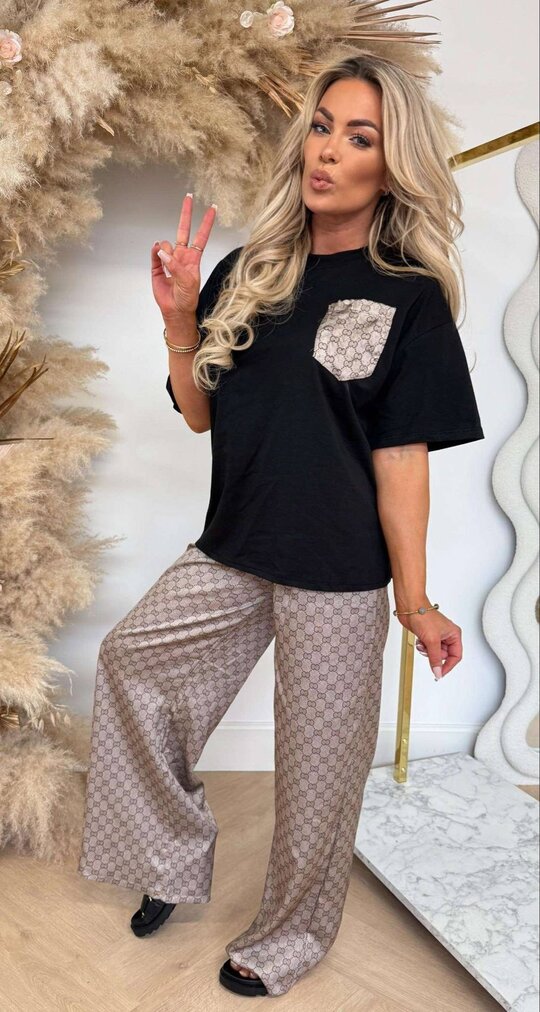 INSPIRED SET T-SHIRT + PANTS BLACK