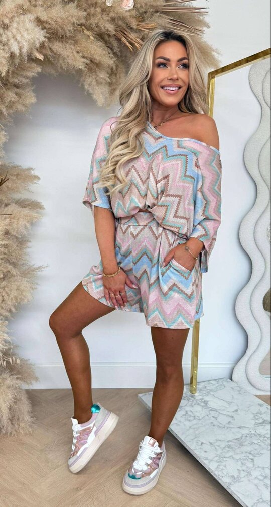 STRIK ZIGZAG SHINE SET BEIGE