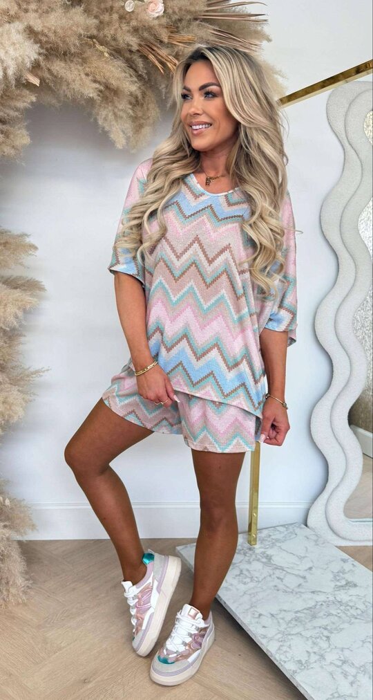 STRIK ZIGZAG SHINE SET BEIGE