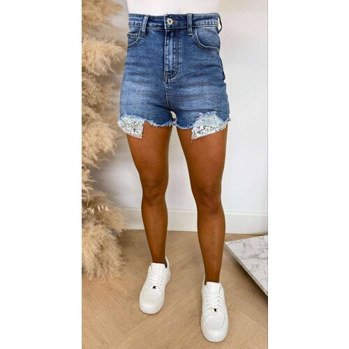 SEQUIN SHORT 0589-2 DENIM BLUE SEQUIN SHORT 0589-2 DENIM BLUE