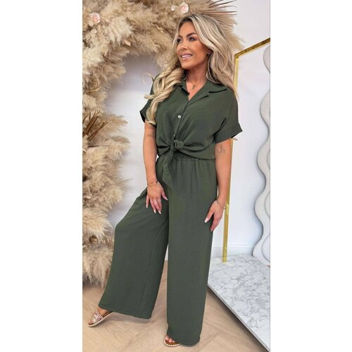 SUMMER VIBE SET BLOUSE+PANTS ARMYGREEN SUMMER VIBE SET BLOUSE+PANTS ARMYGREEN