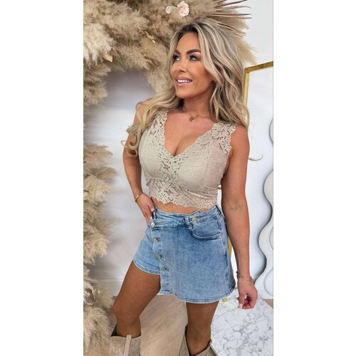 LACE LIV CUP TOP BEIGE LACE LIV CUP TOP BEIGE